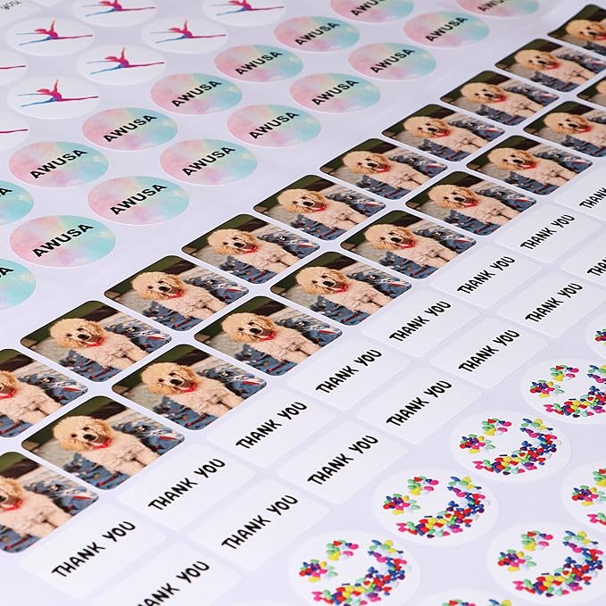 Custom Stickers Personalized Labels - Customized Stickers with Any Design Image Logo Text,Custom Thank You Label Stickers,Custom Stickers for Business Logo,100 Labels (Star,1.5"x1.5")