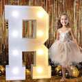 Pooqla 3FT Marquee Light Up Letters, LED Big Mosaic Marquee Letters 3 Feet, Giant LED Sign for Balloons Birthday Anniversary Wedding Party Decoration, Cool White and Warm White Letter R