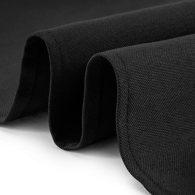 Lann's Linens - 10 Premium 70" Round Tablecloths for Wedding/Banquet/Restaurant - Polyester Fabric Table Cloths - Black