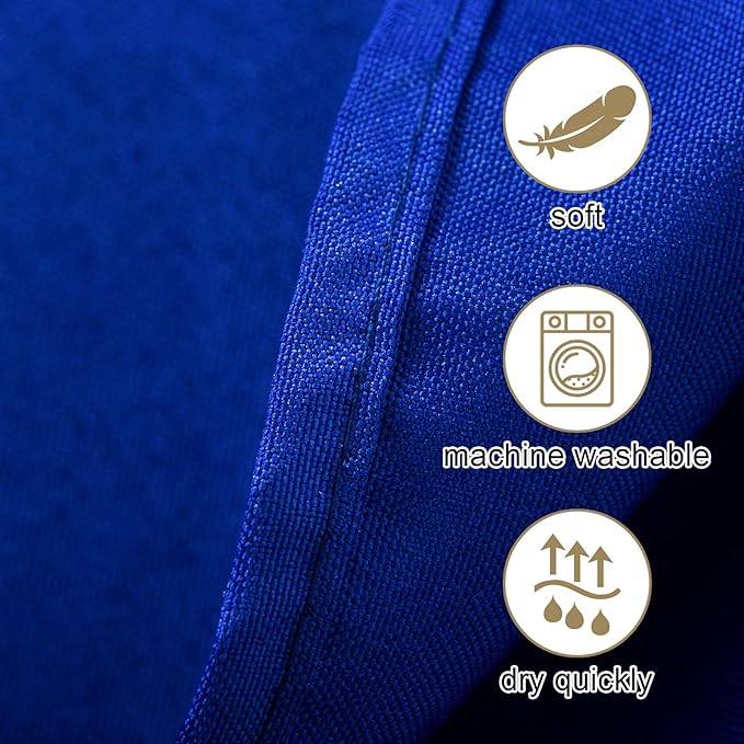 Ascoza 2pack 90x156 Inch Royal Blue Rectangular Tablecloth 8 Feet Table Cloth in Polyester Fabric for Wedding/Banquet/Restaurant/Parties