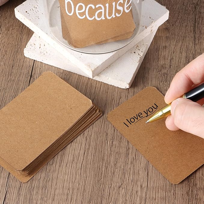 Love Notes Jar Love You Because Jar with 100 Note cards and 1 Pen, Christmas Anniversary Birthday Gifts for Boyfriend Girlfriend Wife Husband, Newlywed Gifts for the Couple