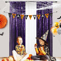 Juya Delight Purple Sequin Curtains 2Pcs 2FT x 8FT Glitter Backdrop Curtain for Birthday Party Christmas Wedding