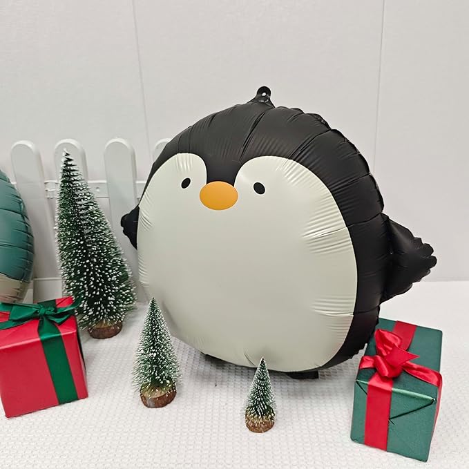 2PCS Matte Walking Animal Penguin Balloon Cute Penguin Shaped Foil Mylar Balloon For Farm Animal Penguin Theme Birthday Party Kids Birthday Party Decorative Supplies