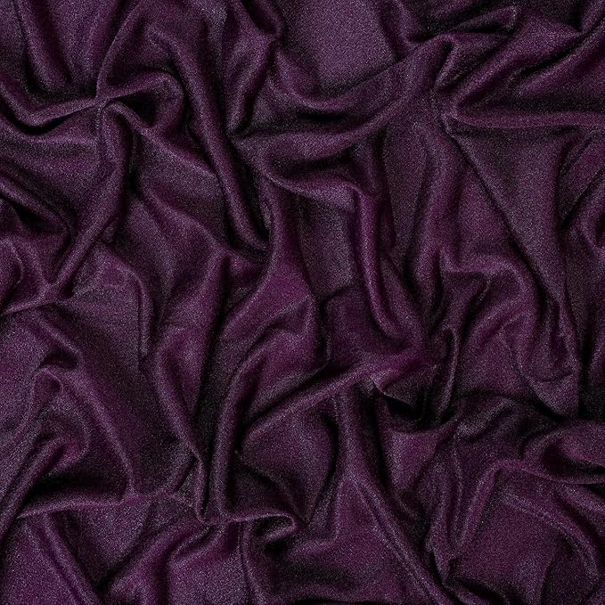 VDS Pack of 2 Panel (30 Inch X 20 Feet) Wedding Arch Draping Fabric Sheer Chiffon Fabric Drapery for Wedding Ceremony Reception Swag Backdrop Canopy Chuppah ARBO Altars Decoration (Eggplant)