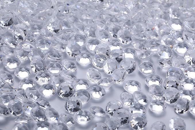 5000 pcs/Pack Wedding Table Scatter Confetti Crystals Acrylic Diamonds 6 mm Rhinestones for Wedding, Bridal Shower, Vase Beads Decorations (6mm, Transparent)