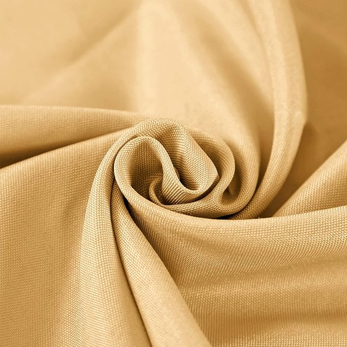 90 inch Round Tablecloth Washable Polyester Table Cloth Decorative Table Cover for Wedding Party Dining Banquet（90 inch,Gold）