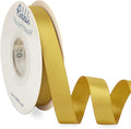 Ribbli Gold Satin Ribbon 5/8 inch x Continuous 25 Yards,Double Faced Satin Use for Craft, Gift Wrapping, Christmas Ornaments, Hair Bows, Bouquet Bows