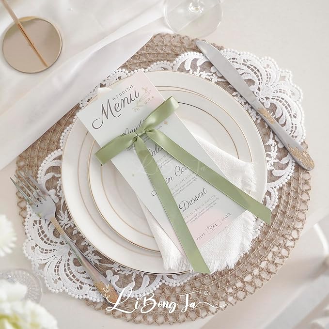 50 PCs Sage Green Bow 5 Inch Long Tail Bows for Gift Wrapping, Wedding Bow Party Decorations, Twist Tie Bows, Satin Bows for Crafts, Premade Bows for Presents, Treat Bags, Bottles, Cakes
