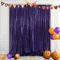 Eternal Beauty Purple Sequin Backdrop, 6x6 Ft Halloween Glitter Background Curtains for Shimmer Photography Party Wedding Birthday Back Drop Decor