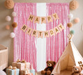 Juya Delight 2Pcs 2FTx8FT Pink Sequin Backdrop Curtains Fuchsia Pink Glitter Backdrop for Party Birthday Wedding Decoration