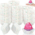Tanlade 350 Pcs Square Mini Cupcake Liners Disposable Brownie Baking Pan Liners 1.77 Inch Paper Baking Cup for Cup and Cupcakes Party Supplies for Weddings Birthdays Bridal Showers(Confetti)