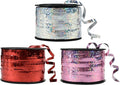 BEISHIDA Red Pink Silver Curling Ribbons Balloon String Ribbons - 3 Pack 100 Yards for Gift Warppping Valentine Day Birthday Christmas Party Decorations