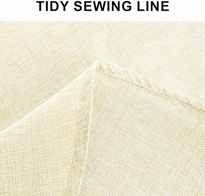 Hiasan Linen Tablecloth 40 Inch Round - Wrinkle and Stain Resistant Washable Polyester Fabric Table Cloth for Dining Room Kitchen Party, Champagne