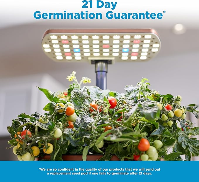 AeroGarden Harvest Lite, Indoor Garden Hydroponic System with LED Grow Light, Holds up to 6 AeroGarden Pods, Mocha