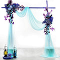 VDS Pack of 1 Panel (30 Inch X 30 Feet) Wedding Arch Draping Fabric Sheer Chiffon Fabric Drapery for Wedding Ceremony Reception Swag Backdrop Canopy Chuppah ARBO Altars Decoration (Teal)