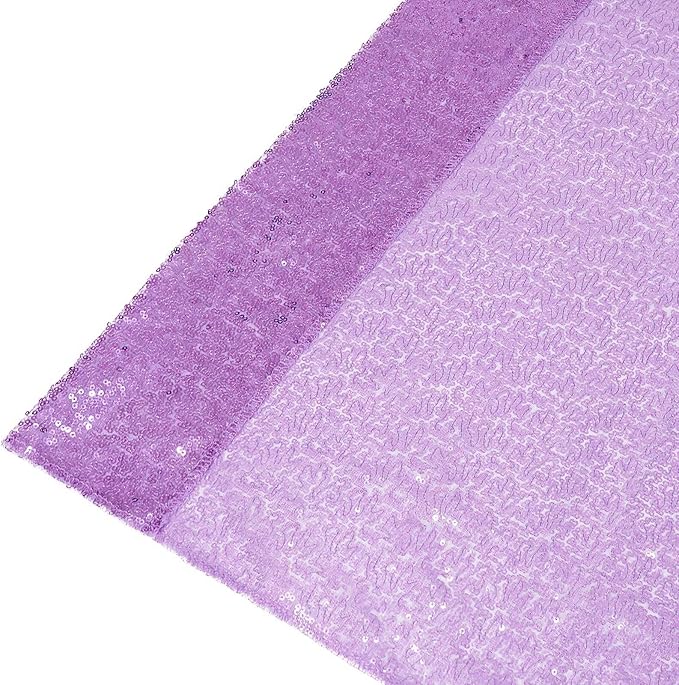 Eternal Beauty 4 PCS Sequin Backdrop Curtain, Sequin Wedding Backdrop for Christmas Party, Birthday (Lavender 2FTx8FT)
