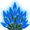 Dazzle Bright 100 LED C6 33 FT Waterproof Connectable Green Wire Fairy Lights, 8 Modes Christmas String Lights for Indoor Outdoor Home Garden Yard Xmas Tree Decorations (Blue)