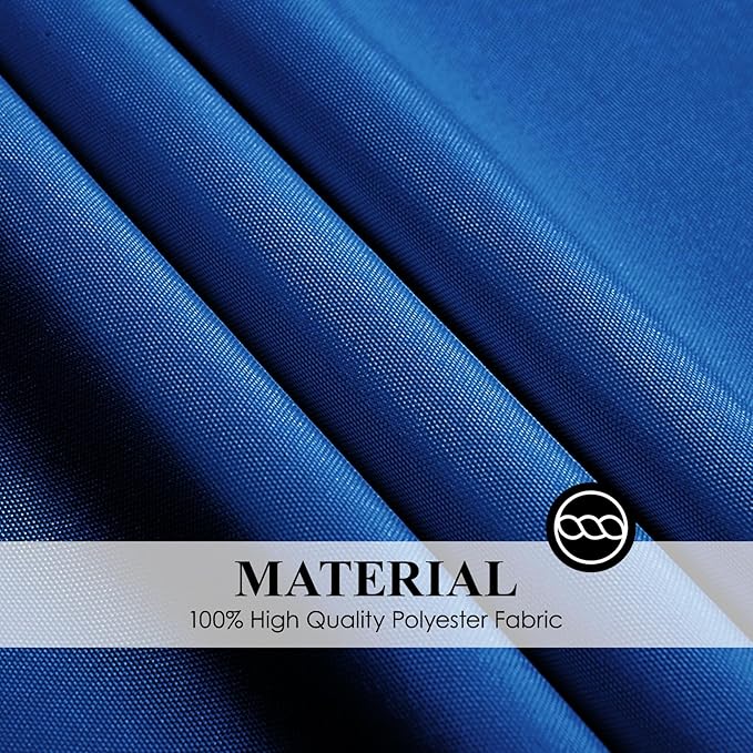 Round Tablecloth 132 Inch 2 Pack Royal Blue Tablecloths Washable Decorative Linen Polyester Table Clothes Cover for Dining Table Banquets Buffet Parties and Wedding