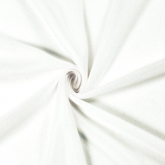 VDS Pack of 2 Panel (30 Inch X 20 Feet) Wedding Arch Draping Fabric Sheer Chiffon Fabric Drapery for Wedding Ceremony Reception Swag Backdrop Canopy Chuppah ARBO Altars Decoration (Ivory)