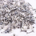 Silver Sprinkles for Cake Decorating, Silver Rob Sprinkles, Silver Pearl Sprinkles, Jimmy Sprinkles, Perfect for Cupcakes, Macaron, Cookies, Waffles, and Ice Cream Topping(120g/4.23oz)