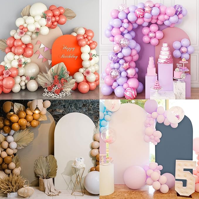 Wedding Arch Cover Spandex Arch Backdrop Cover (4FT,5FT,6FT) Set of 3 Arch Stand Cover Arch Covers Stretchy Backdrop for Birthday Party Decoration Baby Shower (Grayish Blue