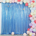 ShiDianYi Baby Blue Sequin Backdrop 8FTx10FT Photography Backdrops Light Blue Wedding Drapery Sequined Party Backdrop Curtain Shimmer Wall Baby Shower/Birthday Background