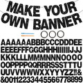 BEISHIDA 116 PCS A-Z Glitter Black DIY Letter Banner Kit Make Your Own Banner，Including 111 Letters and Numbers 3 Rope and 2 Threading Device,Customized for Birthday Graduation Wedding Halloween Party Decor