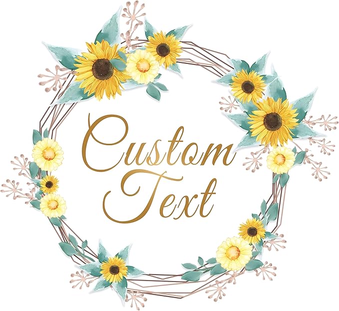 Premium Custom Stickers Labels - Personalized Stickers for Businesses Logo and Name. Birthday Pets and Label Product Boxes Wedding Favors Waterproof Labels (wreath 19, 3.5 inch)
