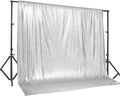 PartyDelight Silver Sequin Backdrop 20Ft x 10Ft Photography Wedding Backdrop