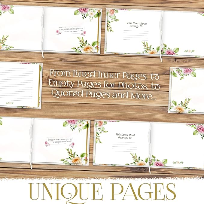 Wedding Guest Book with Pen and Stickers Included , Custom Guest Book Design 2025 , Guest Book Wedding Reception Size7.2" x 9.2" , Beautiful Wedding Guest Book Alternative , Thick Paper Wedding Signs