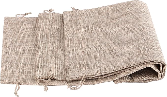 ZOENHOU 50 Packs 5 x 7 Inch Large Burlap Bags with Drawstring, Durable Jute Drawstring Bags, Dustproof Burlap Sacks for Favors Party DIY Craft