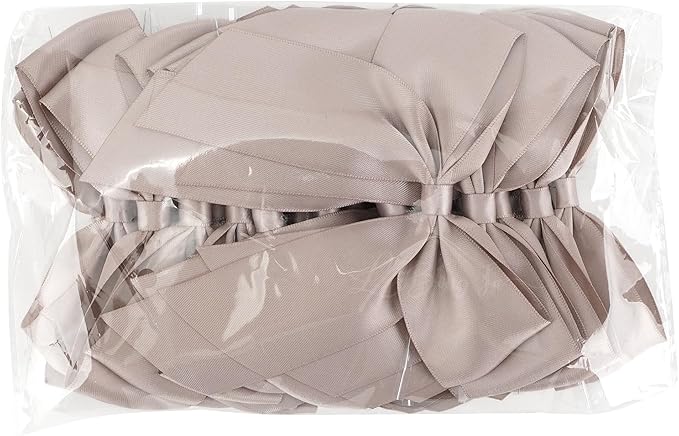 4.5" Satin Ribbon Dusty Rose Bows for Gift Wrapping, Twist Tie Bows, Cute Bows for Crafts, Party Favors, Premade Bows Pre-Tied Decorative Bows for Flower Bouquets Candy Apple Bows-24 Counts