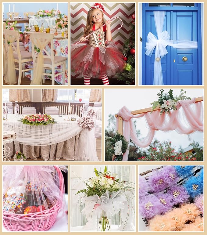 Royal Blue Tulle Fabric Roll, 54" x 40 Yards (120FT) Tulle for Wedding Decoration DIY Tutu Party Backdrop Baby Shower Table Skirts Gift Wrapping