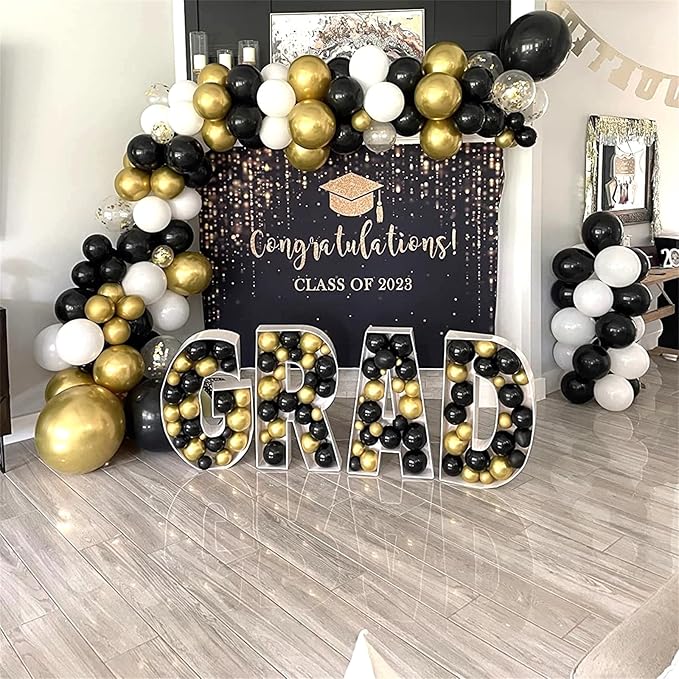 Black and Gold Confetti Balloons, 12 Inch Black Metallic Gold Confetti Latex Balloons, Black Golden Confetti Helium Balloons for Wedding Birthday Anniversary New Year Party Celebration Decorations