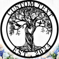 Personalized Tree of Life Metal Sign Wall Art Decor, Custom Wedding Gifts for Couples, Custom Family Name Sign, Christmas Valentine's Day Housewarming Gifts
