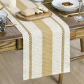 Artoid Mode Burlap Brown Farmhouse Woven Rustic Table Runner, Seasonal Holiday Hollow Kitchen Dining Table Decoration for Home Party Decor 12x90 Inch