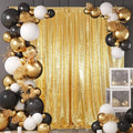Juya Delight Gold Sequin Backdrop Curtain, 6FTx6FT NO See-Through Glitter Photo Backdrop for Birthday, Party, Wedding Decoration Sparkle Photoshoot Background