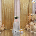 Poise3EHome 2Pcs 3Ft x 8Ft Gold Sequin Backdrop Curtain, Glitter Photography Background, Sequence Xmas Thanksgiving Backdrop for Wedding Party Holiday Festival Decor