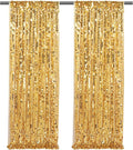 Gold Big Payette Sequin Backdrop 2 Panels 4ftx8ft Sparkly Glitter Backdrop Curtains Birthday Party Background Decoration