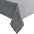Hiasan Faux Linen Rectangle Tablecloth - Wrinkle and Stain Resistant Washable Table Cloth for Kitchen Dining Room Holiday Table Cover for Party Dinner, Grey, 60 x 84 Inch