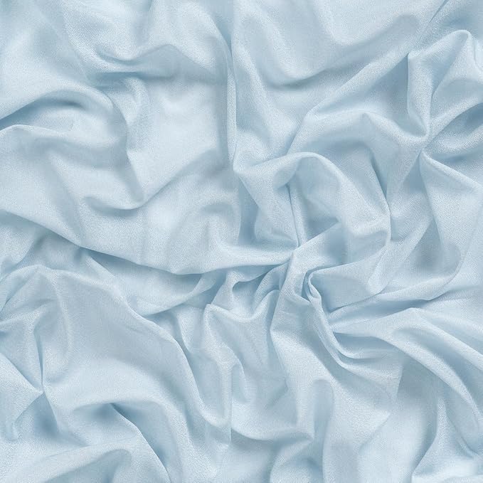 VDS Pack of 2 Panel (30 Inch X 30 Feet) Wedding Arch Draping Fabric Sheer Chiffon Fabric Drapery for Wedding Ceremony Reception Swag Backdrop Canopy Chuppah ARBO Altars Decoration (Baby Blue)