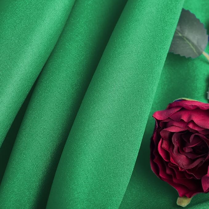 Ascoza 2pack 90x132 Inch Emerald Rectangular Tablecloth 8 Feet Table Cloth in Polyester Fabric for Wedding/Banquet/Restaurant/Parties