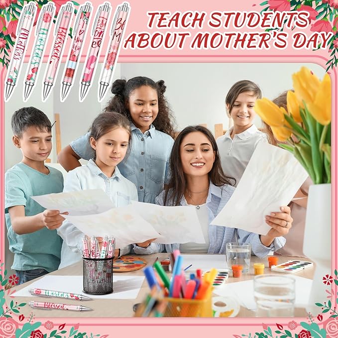 24 Pcs Christmas Appreciation Gifts Pen for Mom Mothers Christmas Stocking Stuffers Xmas Party Favors Cute Pen Thank You Gift Ideas for Women Birthday Journaling Accessories Office Souvenir