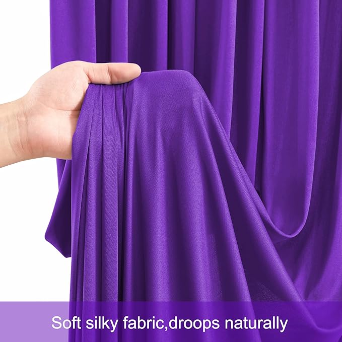 20ft x 12ft Purple Backdrop Curtains Wrinkle Free Backdrop Curtain for Wedding Parties Purple Fabric Backdrops Drapes Back Drop Cloth Bridal Shower Stage Curtains Wedding Decorations for Reception