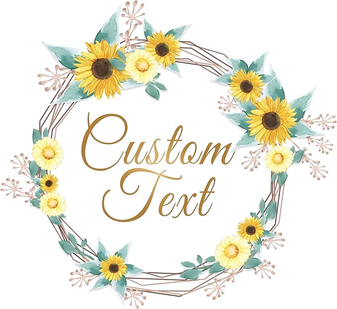 Premium Custom Stickers Labels - Personalized Stickers for Businesses Logo and Name. Birthday Pets and Label Product Boxes Wedding Favors Waterproof Labels (wreath 19, 2 inch)