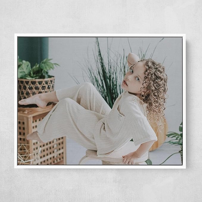 Personalized Custom Canvas Prints: Photo On Canvas (White, 24x36) Transform Your Photos into Stunning Framed Wall Art Digitally Printed Photo To Canvas Ideal for Home Decor, Gifts Keepsakes.