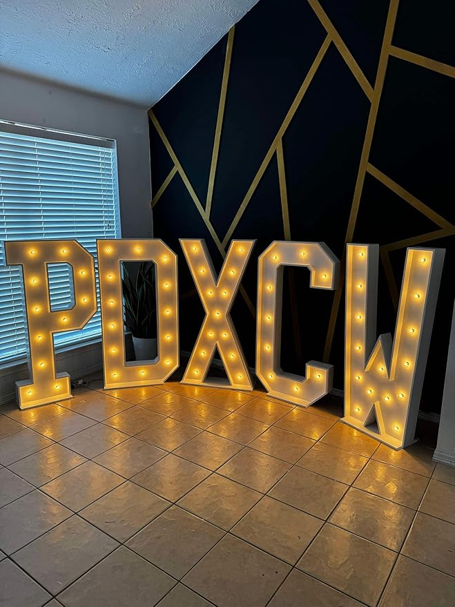 4ft Wood Marquee Letters/Numbers (Price is per Marquee, Once Order is Placed Please Message us to let us Know What Letters/Numbers You Need