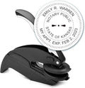 MaxMark Notary Seal Round Embosser for Kansas State - Includes Gold Burst Seal Labels (50 Count)