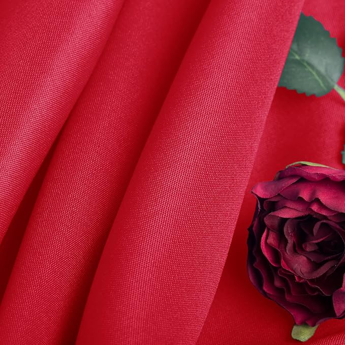 Ascoza 2pack 60x102 Inch Red Rectangular Tablecloth 6 Feet Table Cloth in Polyester Fabric for Wedding/Banquet/Restaurant/Parties