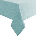 Hiasan Faux Linen Rectangle Tablecloth - Wrinkle and Stain Resistant Washable Table Cloth for Kitchen Dining Room Holiday Table Cover for Party Dinner, Aqua, 90 x 156 Inch